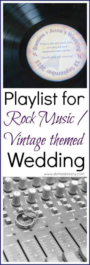 domesblissity playlist for rock music / vintage themed wedding