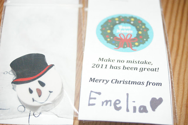 Christmas gifts for children’s friends – Christmas Eraser + printable