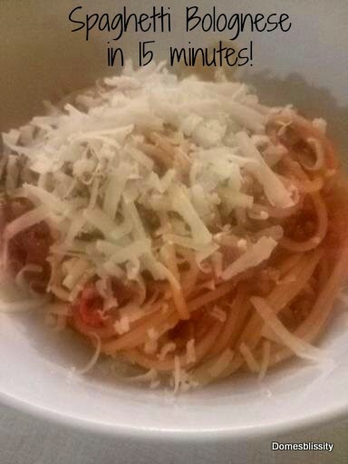 Spaghetti Bolognese in 15 minutes