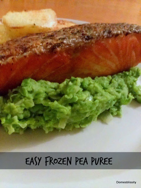 Easy frozen pea puree