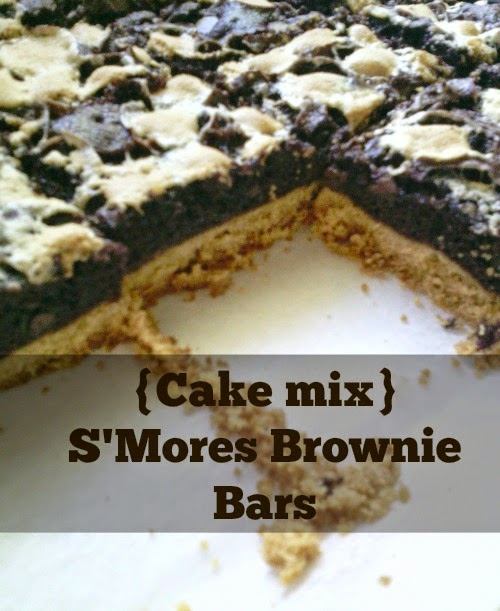 {Cake Mix} S’mores Brownie Bars