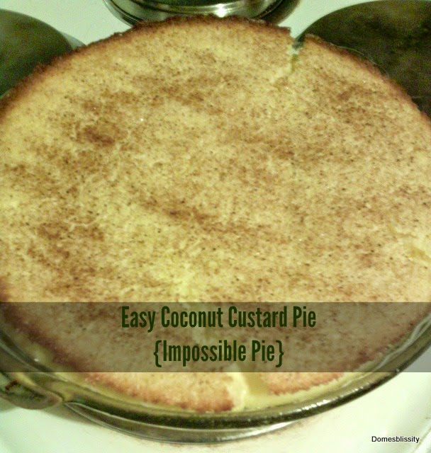 Easy Coconut Custard Pie (Impossible Pie)