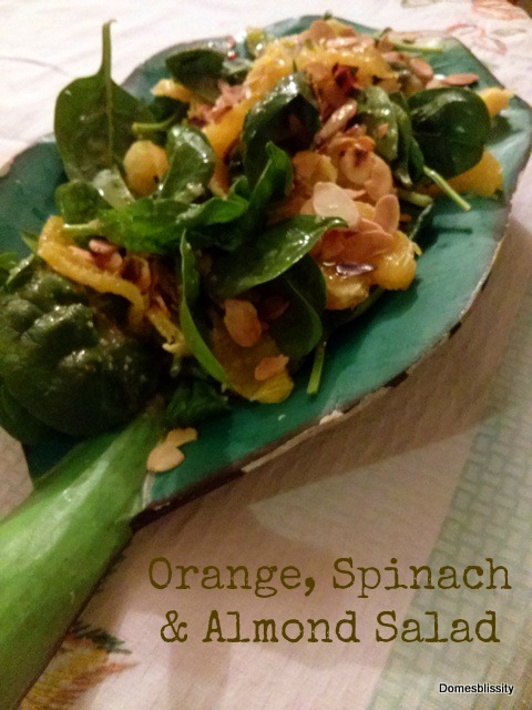 Orange, Spinach & Almond Salad