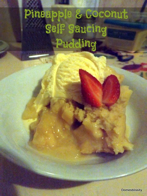 Slow Cooker Pineapple & Coconut Self Saucing Pudding