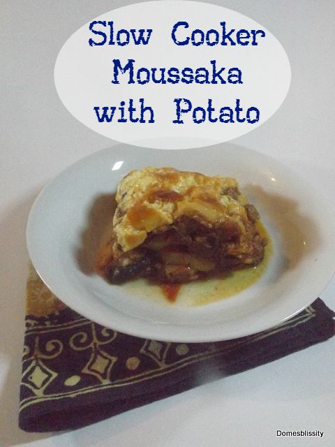 Slow cooker Moussaka with potato