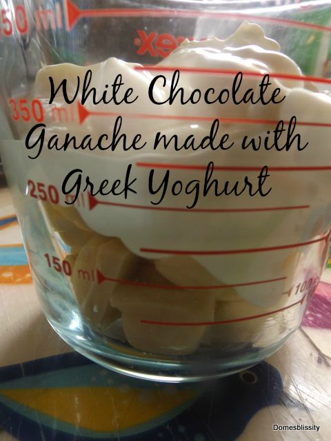 White Chocolate Ganache made with Greek Yoghurt