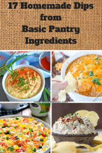 17 Homemade Dips from Basic Pantry Ingredients www.domesblissity.com
