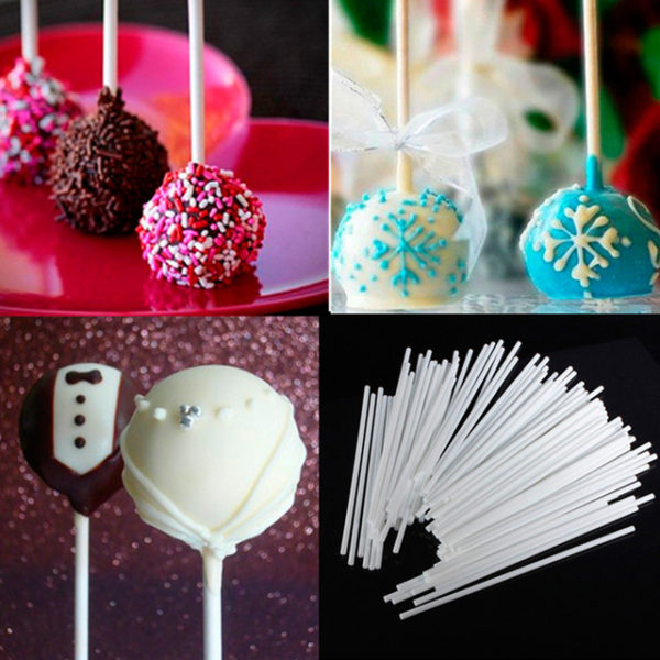 Lollipop or Cake Pop Sticks (Pack of 50) www.domesblissity.com