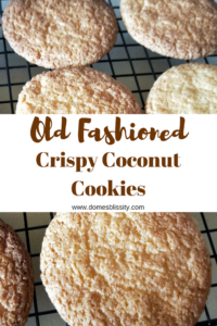 Old fashioned crispy coconut cookies www.domesblissity.com