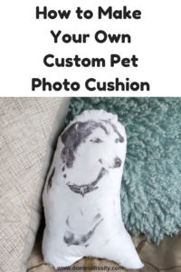 How to make your own custom pet photo print cushion www.domesblissity.com
