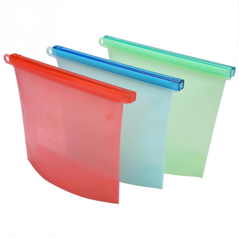 Reusable Silicone Vacuum Seal Ziploc Bags (Set of 2 or 4