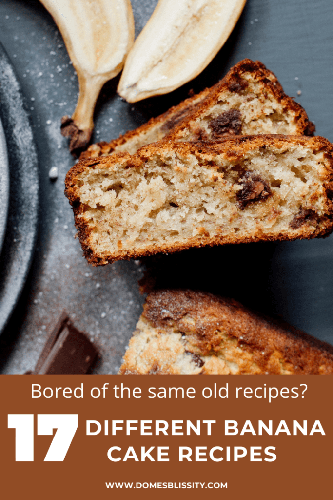 Bored of the same old recipes? Here are 17 different Banana Cake recipes for you to try. Domesblissity.com