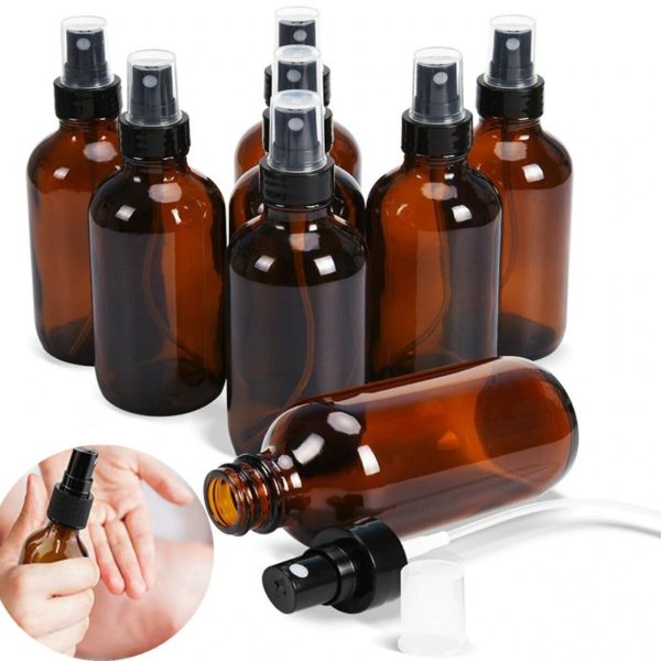 Amber Glass Spritz Spray Bottle for Homemade Air Freshener or Linen Spray etc Domesblissity.com