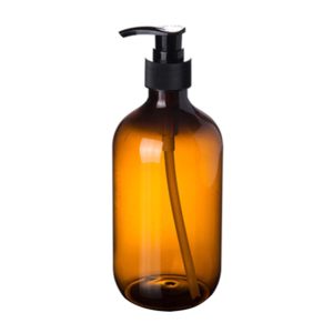 Amber glass Pump Dispenser for homemade soaps Domesblissity.com