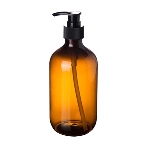 Amber glass Pump Dispenser for homemade soaps Domesblissity.com