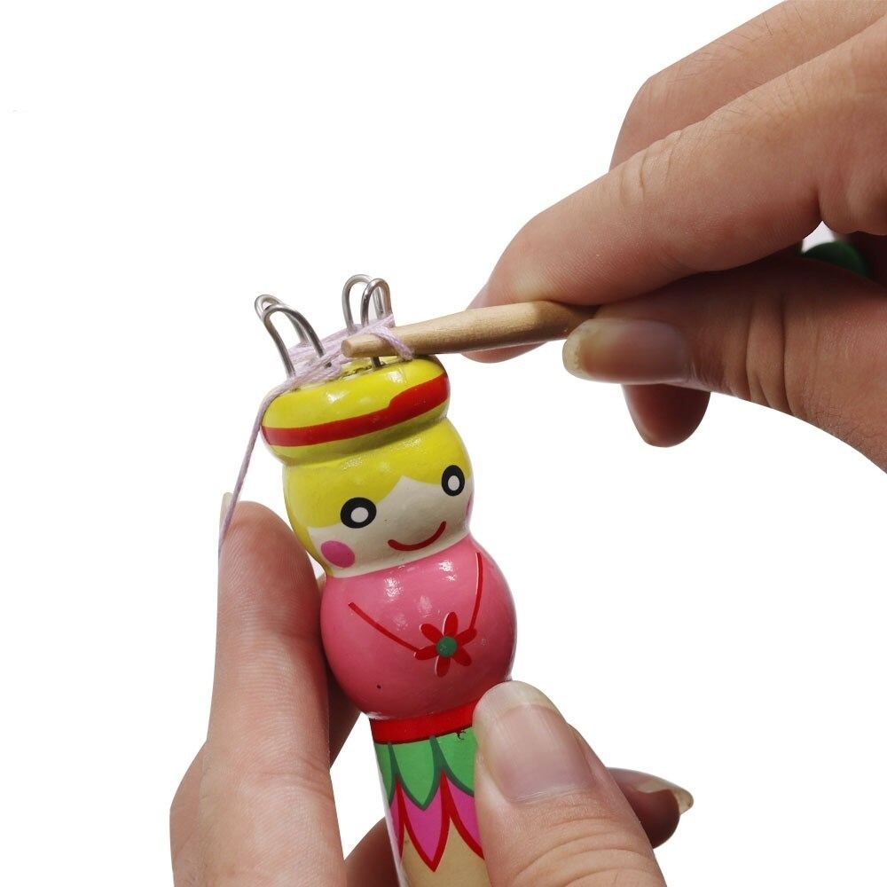 french knitting doll female design